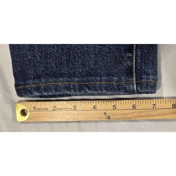 Lands End Mens Jeans Square Rigger Straight Leg Medium Wash Stretch Denim 35x26 - Picture 16 of 16